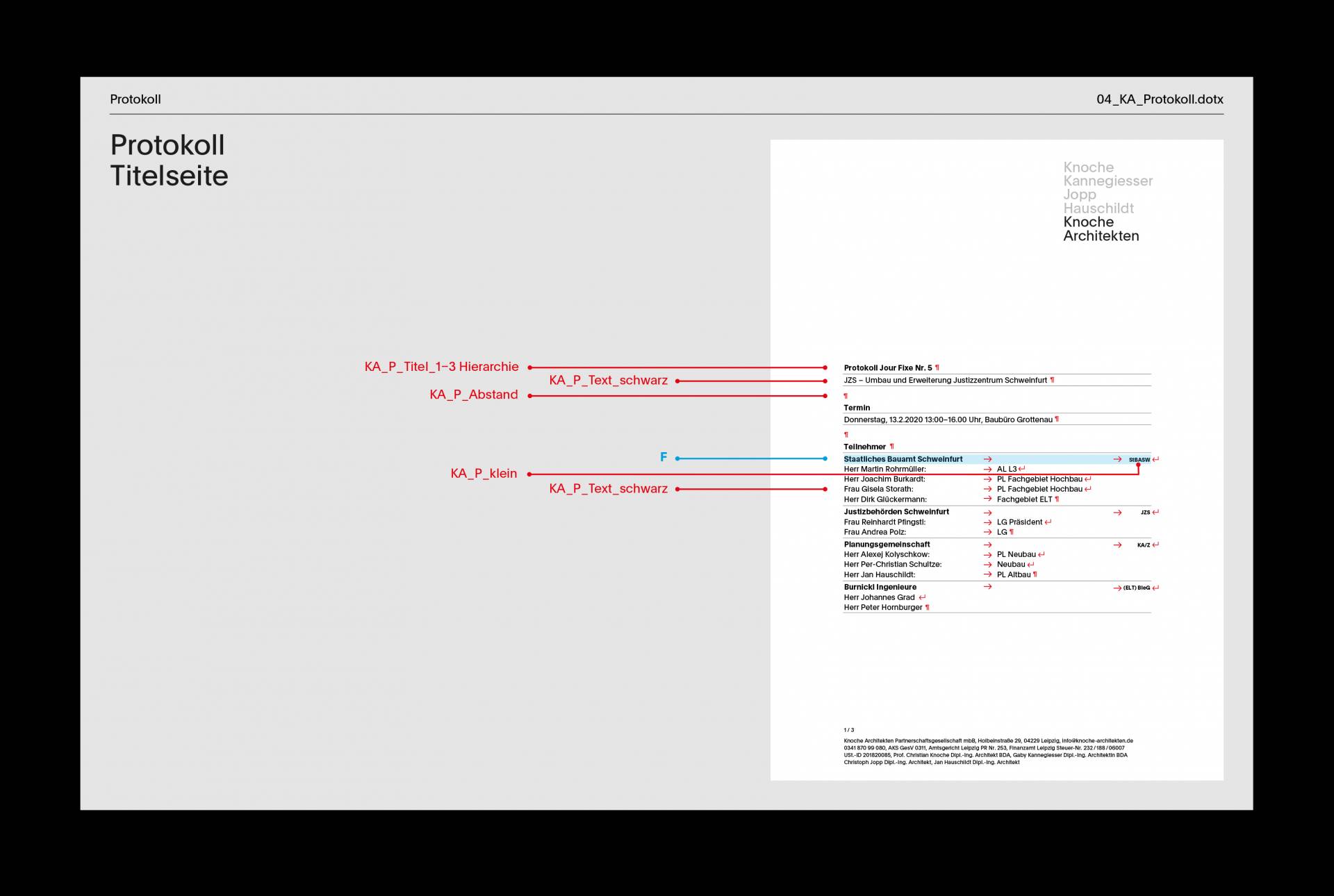 Visuelle Identität für Knoche Architektur in Leipzig